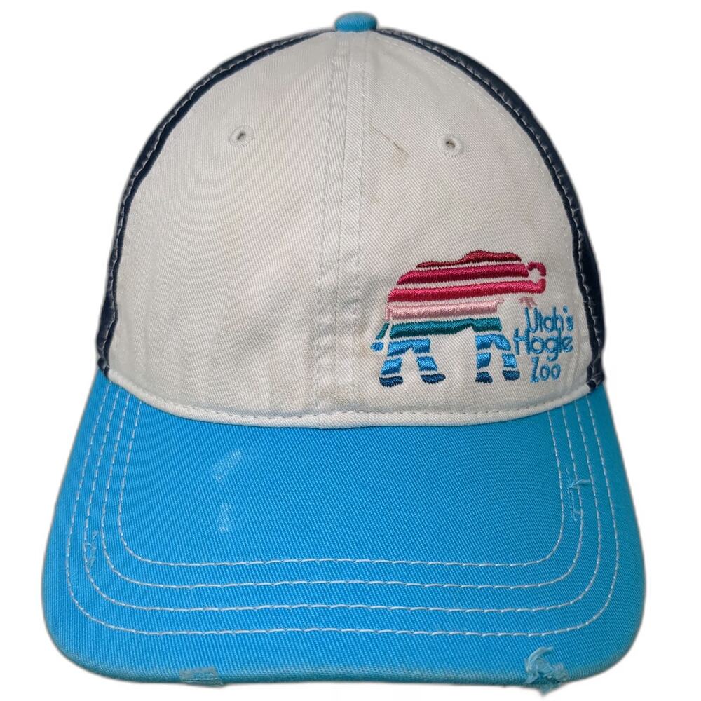 Hat Graphix 360 Baseball Cap Blue One Size Utahs Hogle Zoo Embroidered Strapback